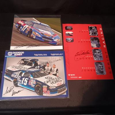 NASCAR RACECAR DRIVERS AUTOGRAPHS