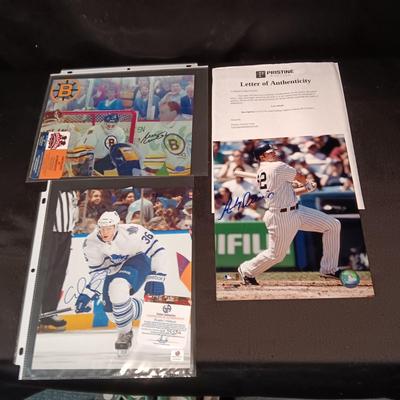 REGGIE LEMELIN, ANDY PHILLIPS & KARL GUNNARSSON AUTOGRAPHS