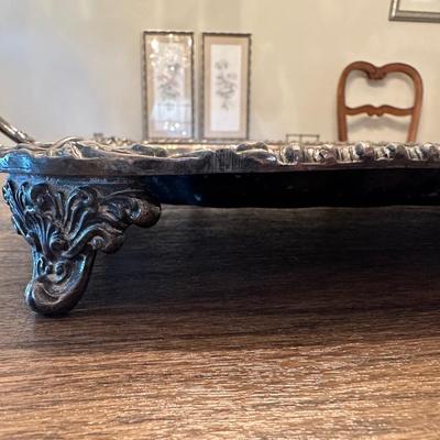Large & Heavy Silver on Copper Platter Hallmarked/Numbered
