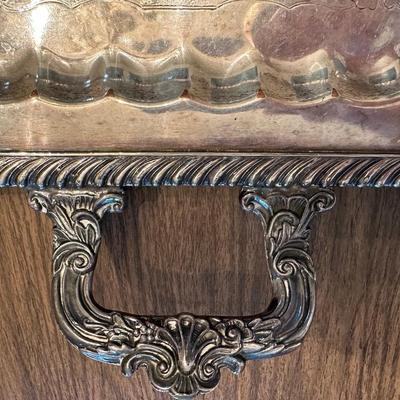 Large & Heavy Silver on Copper Platter Hallmarked/Numbered