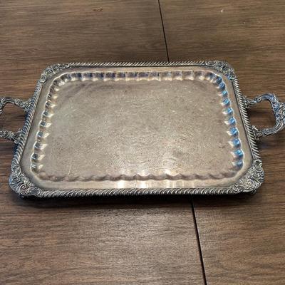Large & Heavy Silver on Copper Platter Hallmarked/Numbered