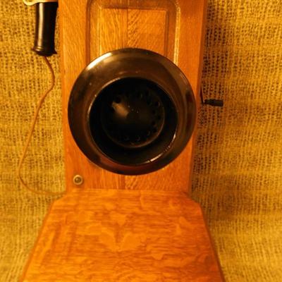 Antique Crank Telephone, Some Internal Components Missing