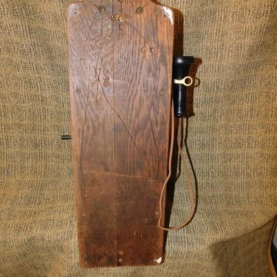 Antique Crank Telephone, Some Internal Components Missing
