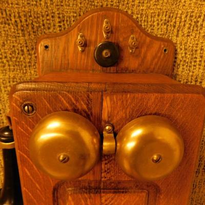 Antique Crank Telephone, Some Internal Components Missing