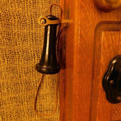 Antique Crank Telephone, Some Internal Components Missing