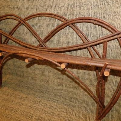 Primitive Folk Craft Woven Twig Shelf 32”x22”x7”