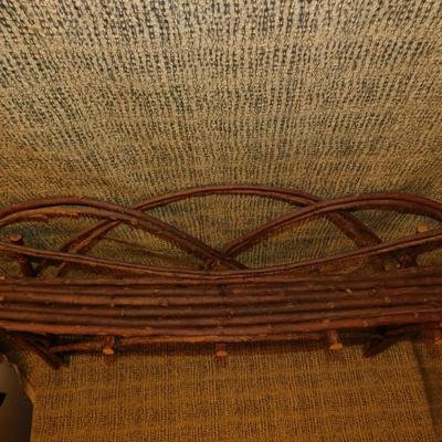 Primitive Folk Craft Woven Twig Shelf 32”x22”x7”