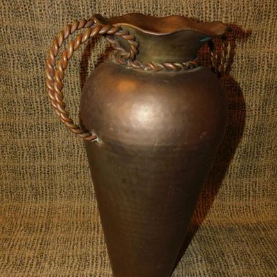 16.5” Vintage Brass Urn, India