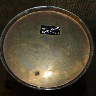 16.5” Vintage Brass Urn, India