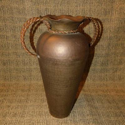 16.5” Vintage Brass Urn, India