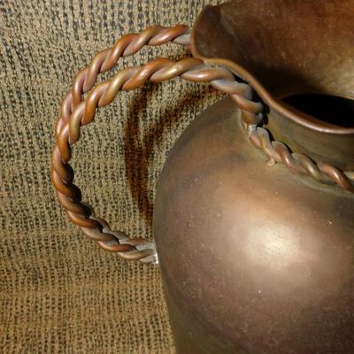 16.5” Vintage Brass Urn, India