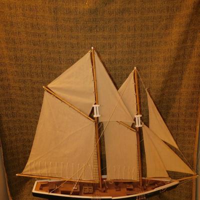 Large Model Schooner “Blue Nose” 48” Long, 39” Tall