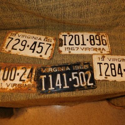 Lot of Vintage Virginia License Plates