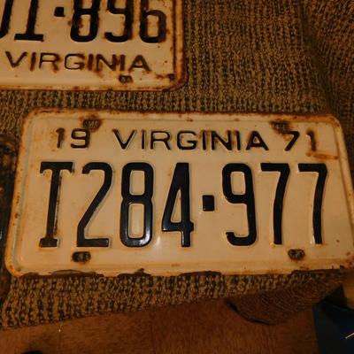 Lot of Vintage Virginia License Plates