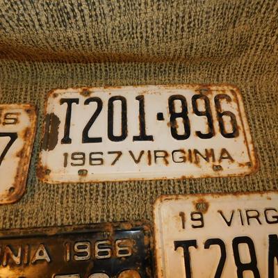 Lot of Vintage Virginia License Plates