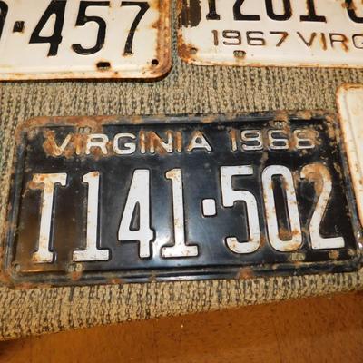 Lot of Vintage Virginia License Plates