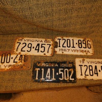 Lot of Vintage Virginia License Plates