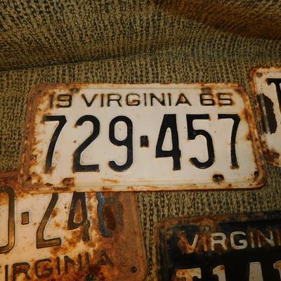 Lot of Vintage Virginia License Plates
