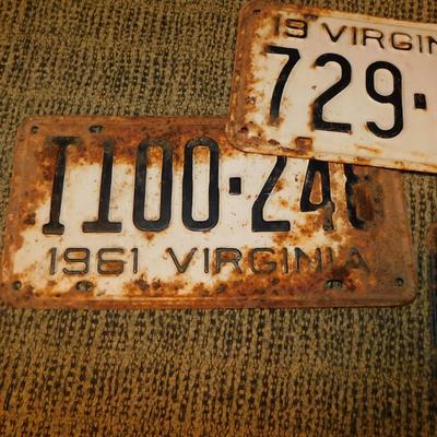 Lot of Vintage Virginia License Plates