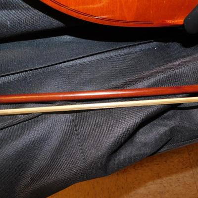 Unbranded 7/8 Cello w/ Gig Bag, 25.25” Back, 42” Overall