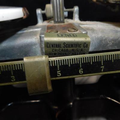 Antique CENCO Central Scientific Cast Iron Balance Scale 13.25”x6.25”