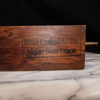 Small Wooden Sailboat Made at The Maine State Prison 10”x10”