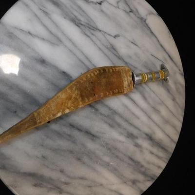 Hand-Forged Knife w/ Goatskin Sheath