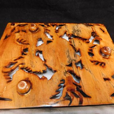 Carved Plaster Serpent Tea Set w/ Serving Tray 9.75”x8”x6”