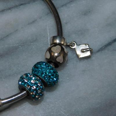 PANDORA 925 Sterling Bracelet w/ Charms 21.4g