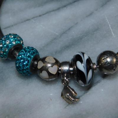 PANDORA 925 Sterling Bracelet w/ Charms 21.4g