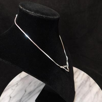 925 Sterling Heart Necklace 16”, 11.4g