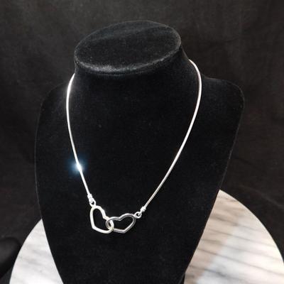 925 Sterling Heart Necklace 16”, 11.4g