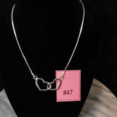 925 Sterling Heart Necklace 16”, 11.4g