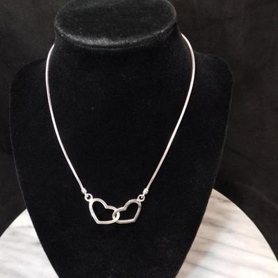 925 Sterling Heart Necklace 16”, 11.4g
