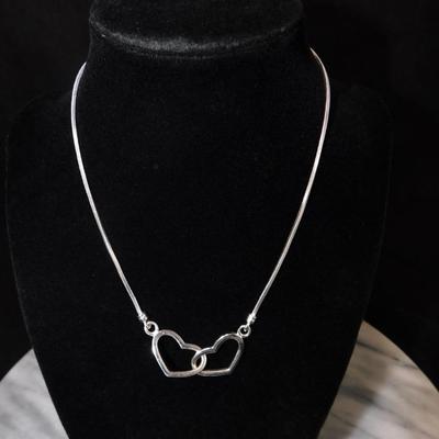 925 Sterling Heart Necklace 16”, 11.4g