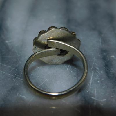 Adjustable 925 Sterling Turquoise Ring, 3.5g