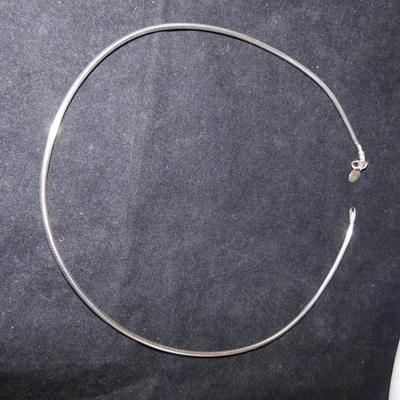 Slim 925 Sterling Omega Chain 18”, 10.0g