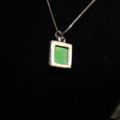 Matching Turquoise? 925 Sterling Earrings & Necklace 20”, 10.8g