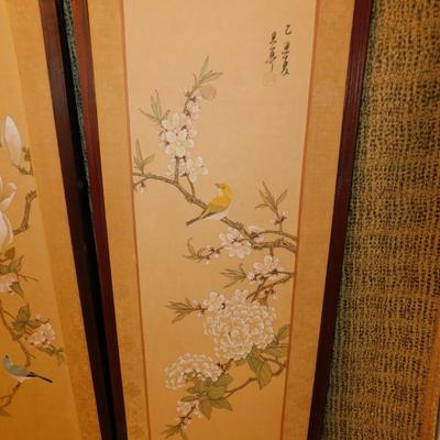 Vintage Set of Japanese Wall Panels 36”x13.5”