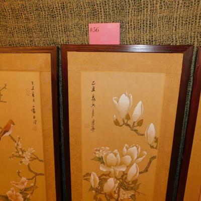 Vintage Set of Japanese Wall Panels 36”x13.5”