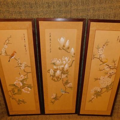Vintage Set of Japanese Wall Panels 36”x13.5”