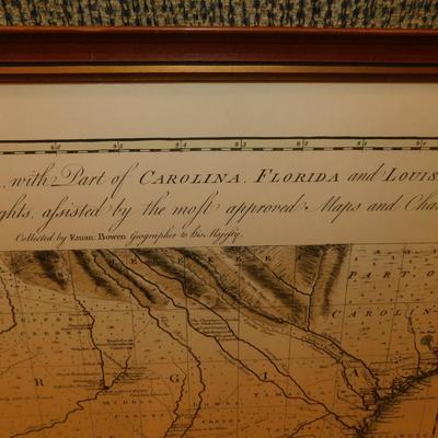 Reproduction 1748 Map of Georgia and Surroundings 23.5’x19”