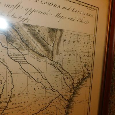 Reproduction 1748 Map of Georgia and Surroundings 23.5’x19”