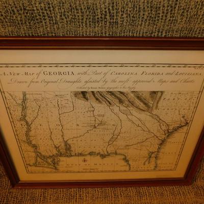 Reproduction 1748 Map of Georgia and Surroundings 23.5’x19”