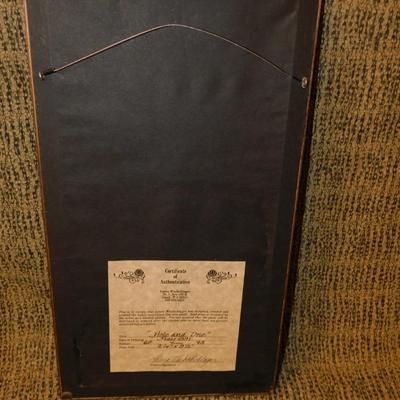 Laura Woolschlager ‘Hole And One’ Framed and Matted Pressed Paper Art 43/60