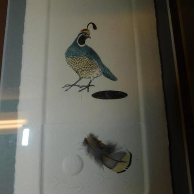 Laura Woolschlager ‘Hole And One’ Framed and Matted Pressed Paper Art 43/60