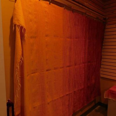 Stunning Vintage Wool Ombre Woven Throw Blanket 88”x66”