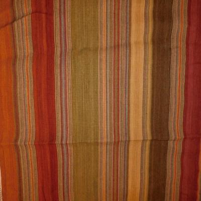 Striped Southwestern Wool Area Rug 7.5’x7’