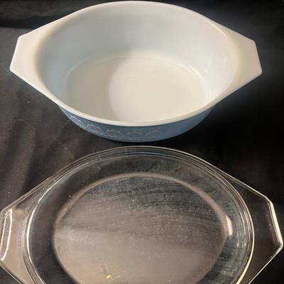 Blue Tulip & Friendship Pattern Pyrex (LR-MG)