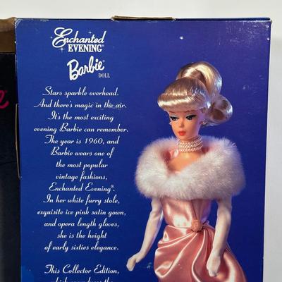 LOT 258: Enchanted Evening Barbie & Original 1958 Replica in Package